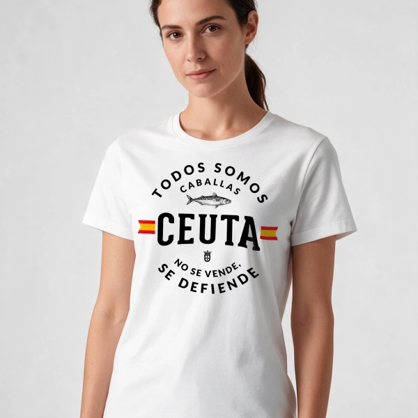 Camiseta Ceuta Todos somos caballas – Mujer