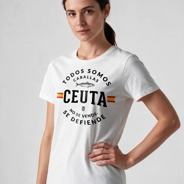 Camiseta Ceuta Todos somos caballas – Mujer