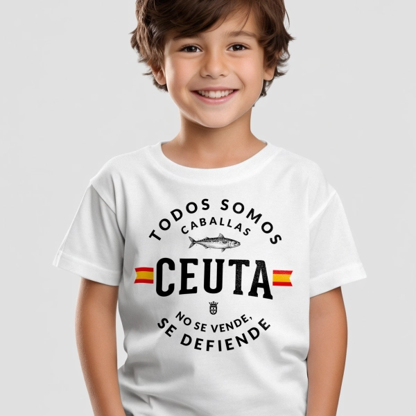 Camiseta Ceuta Todos somos caballas – Niños