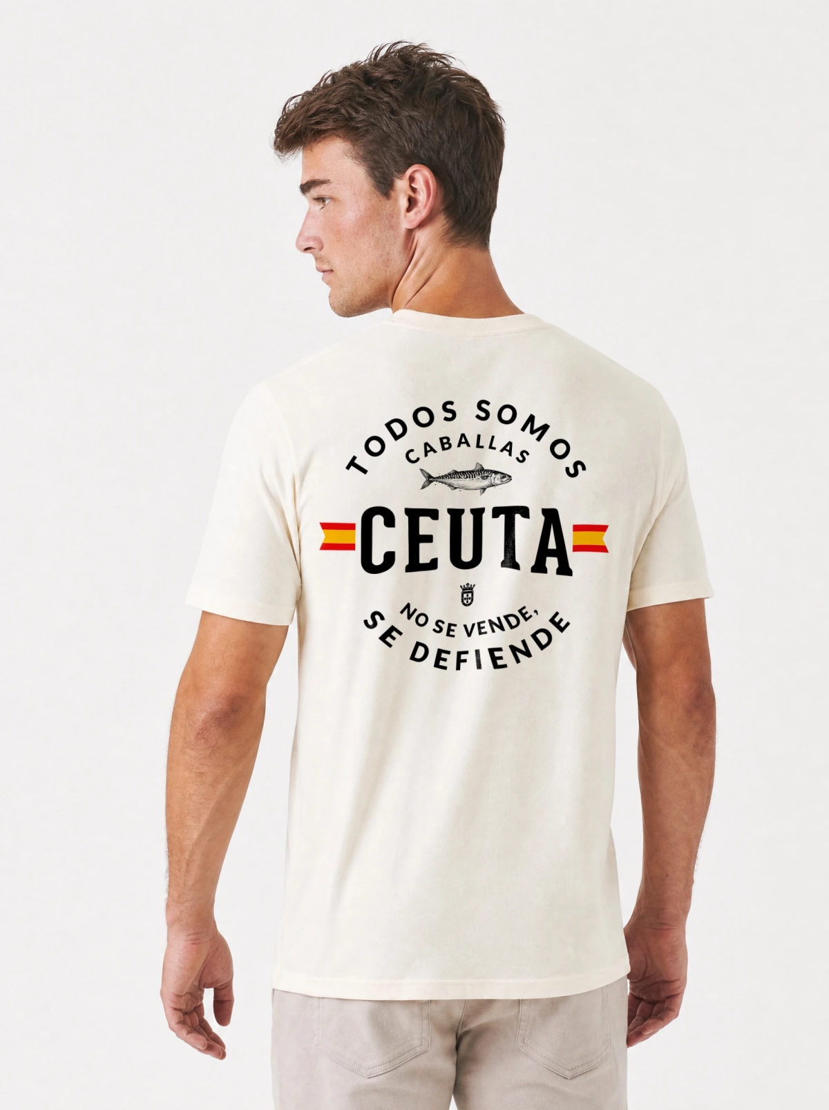 Camiseta Ceuta Todos somos caballas – Unisex – Espalda