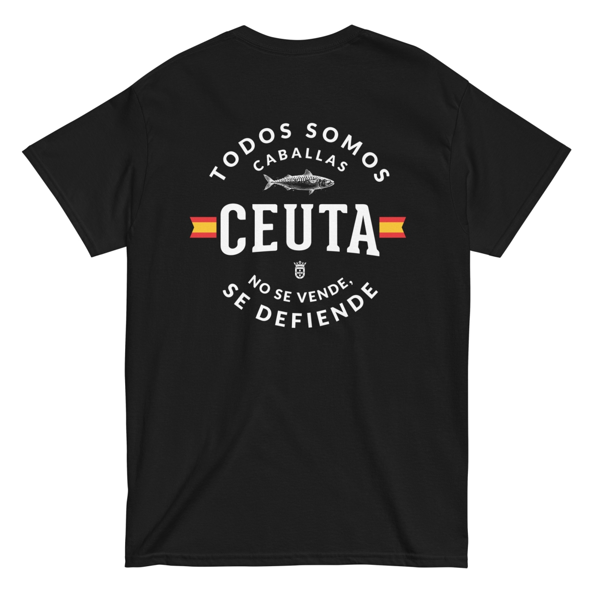 Camiseta Ceuta Todos somos caballas – Unisex – Espalda