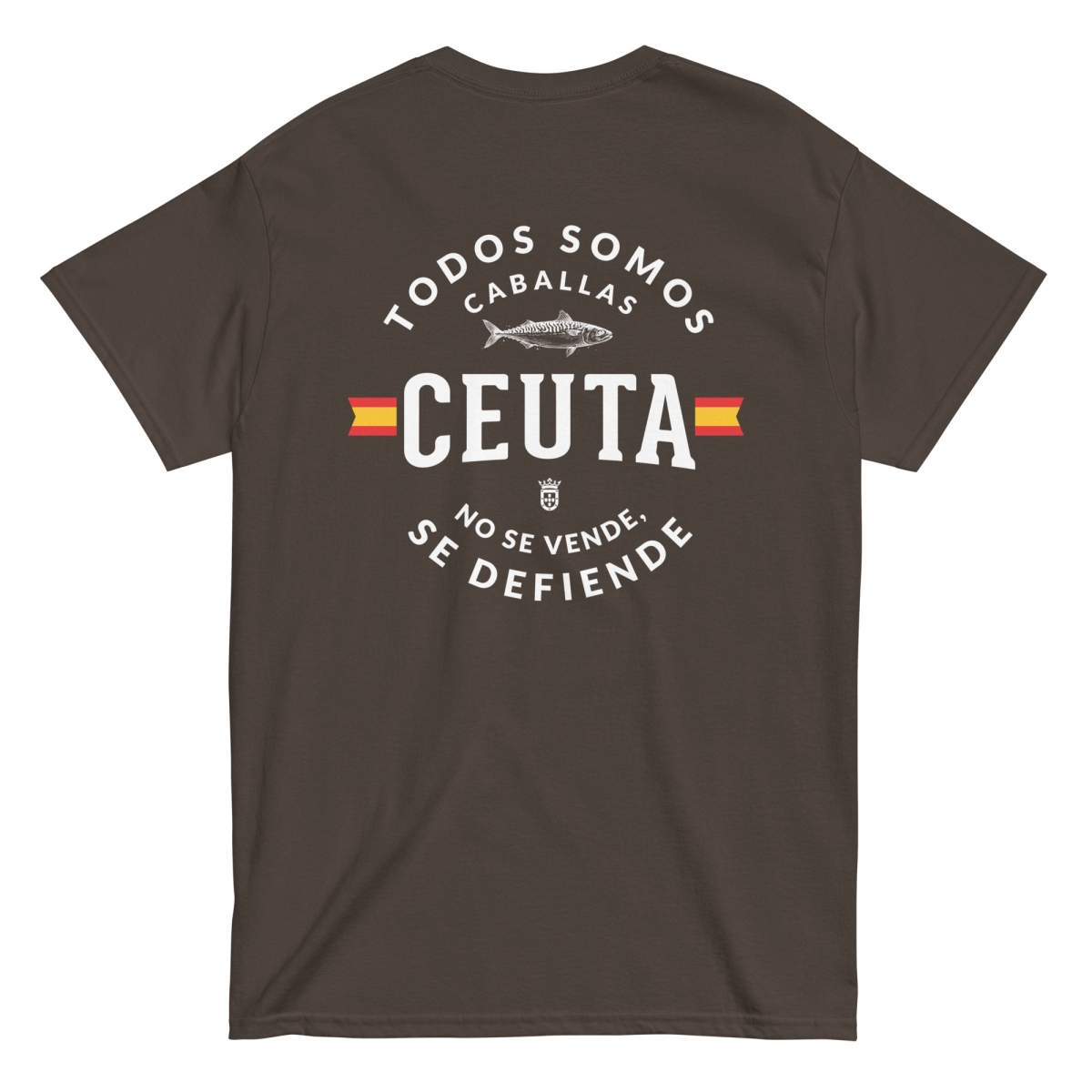Camiseta Ceuta Todos somos caballas – Unisex – Espalda