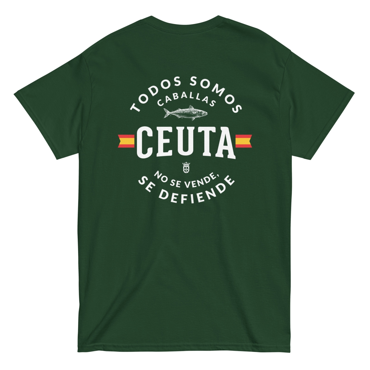 Camiseta Ceuta Todos somos caballas – Unisex – Espalda