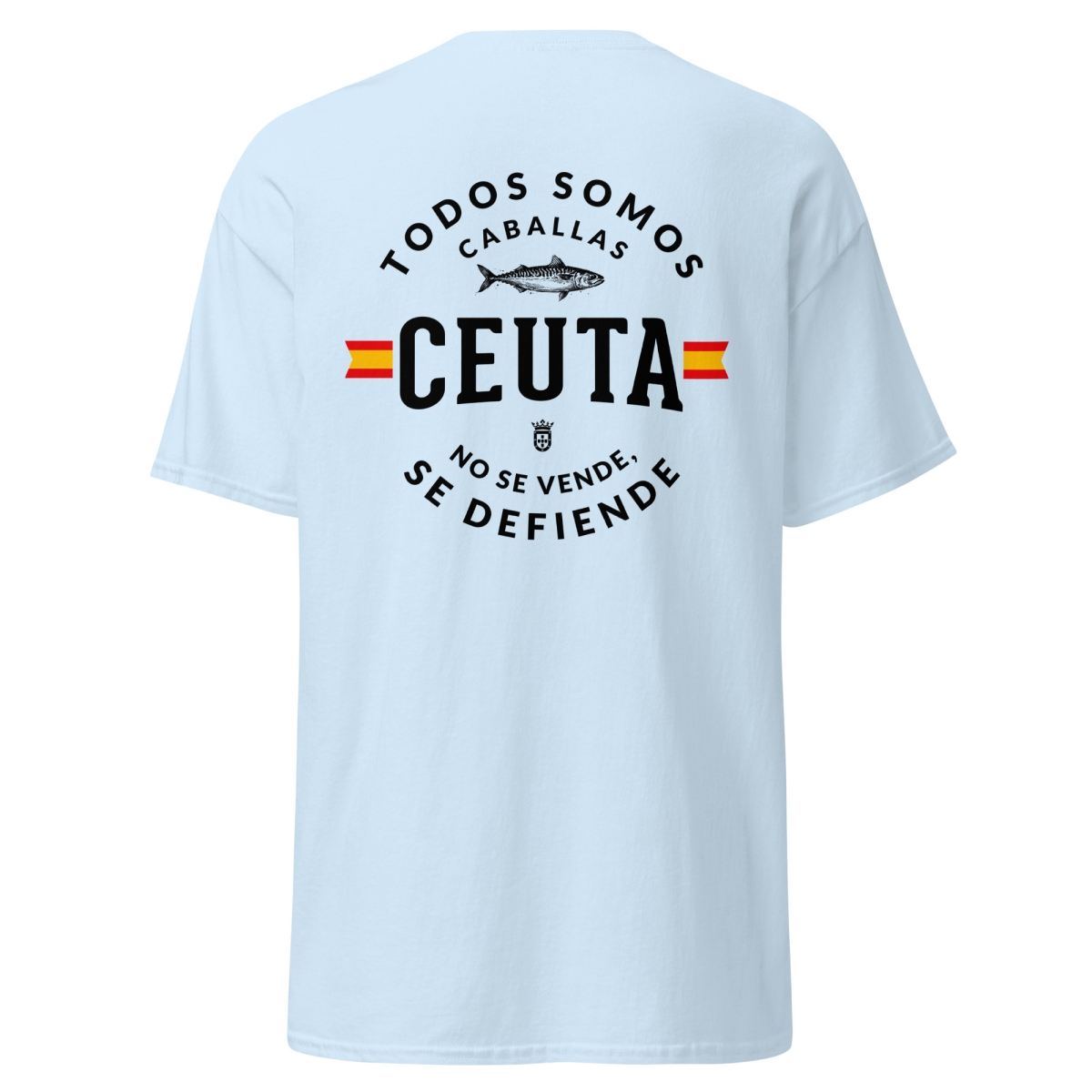 Camiseta Ceuta Todos somos caballas – Unisex – Espalda