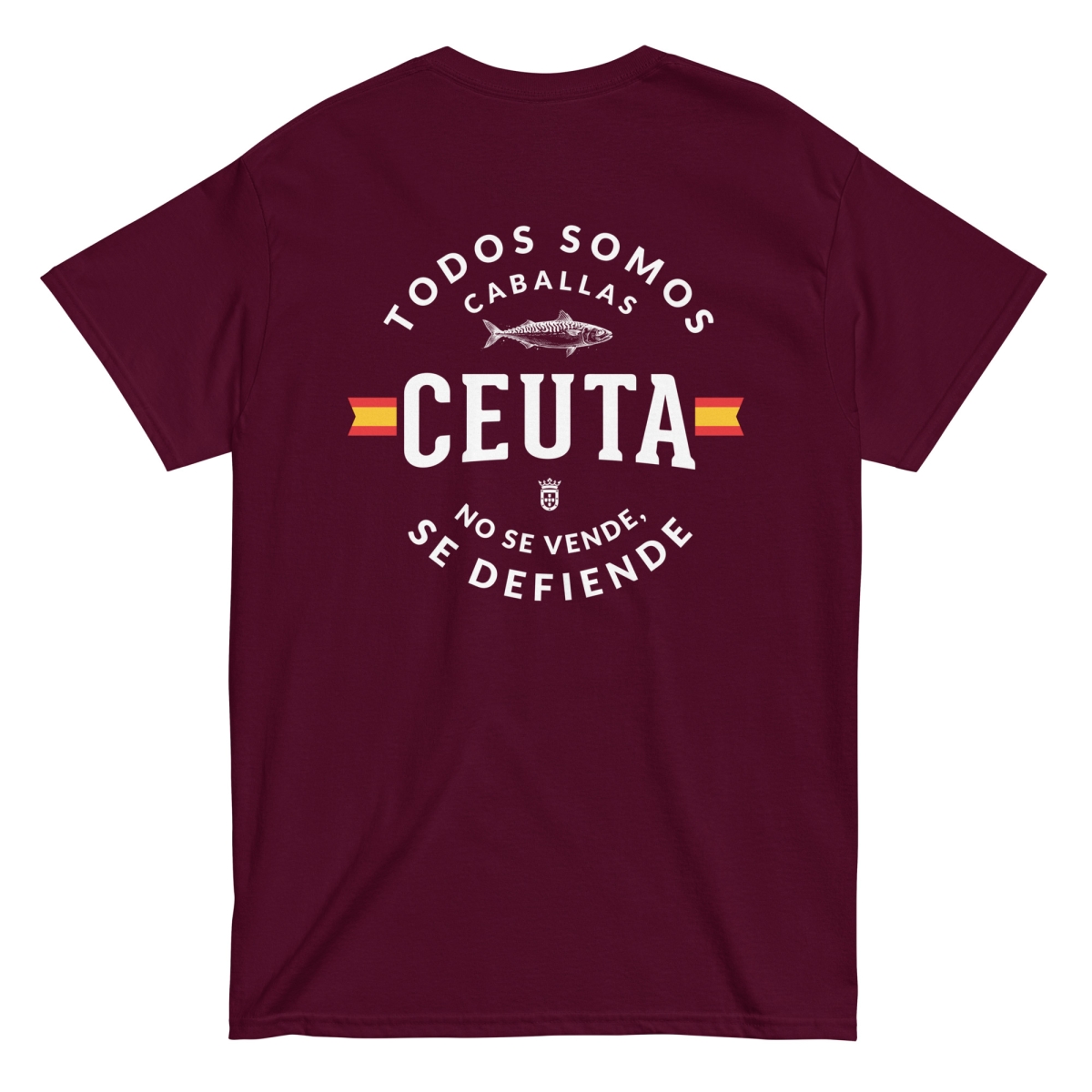 Camiseta Ceuta Todos somos caballas – Unisex – Espalda