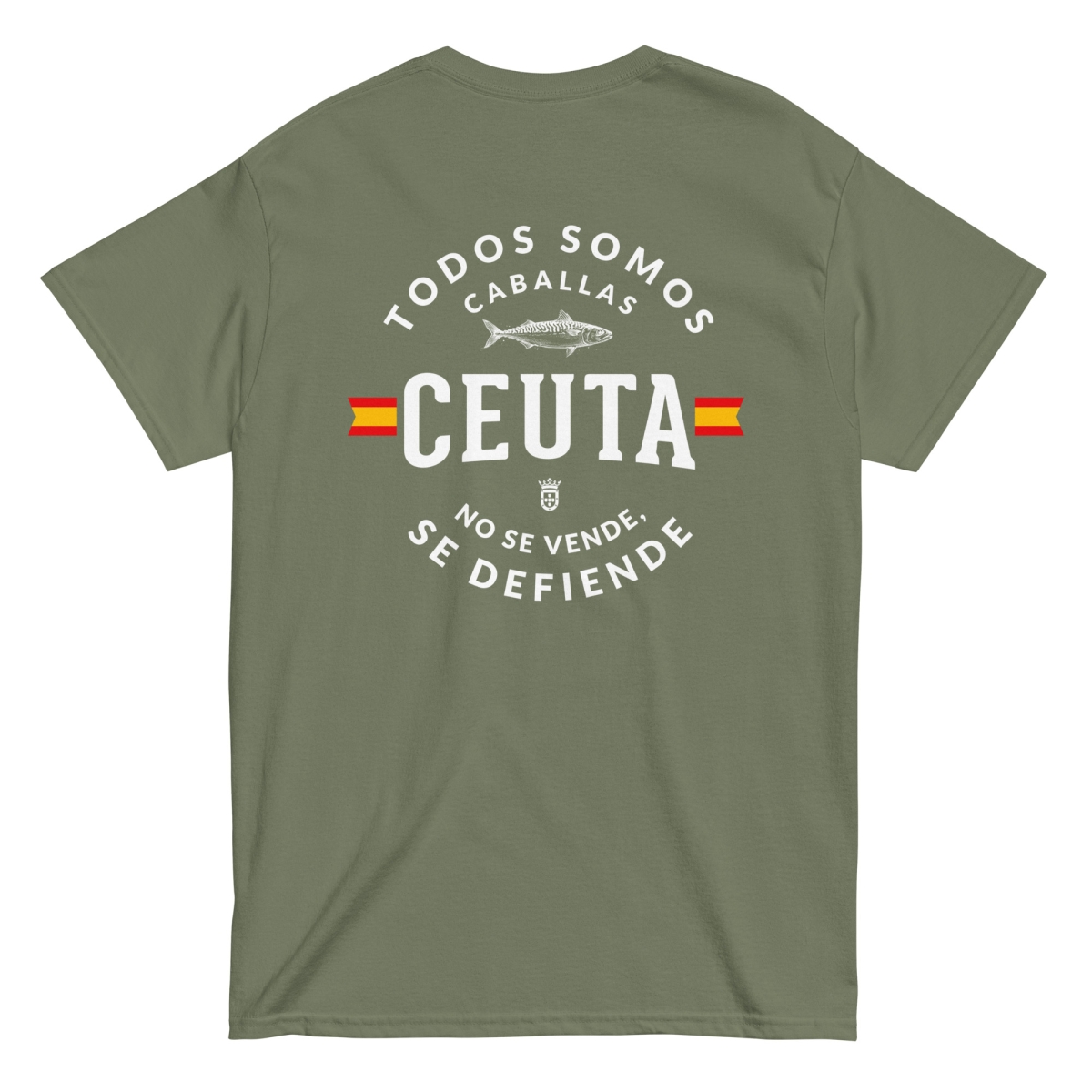 Camiseta Ceuta Todos somos caballas – Unisex – Espalda