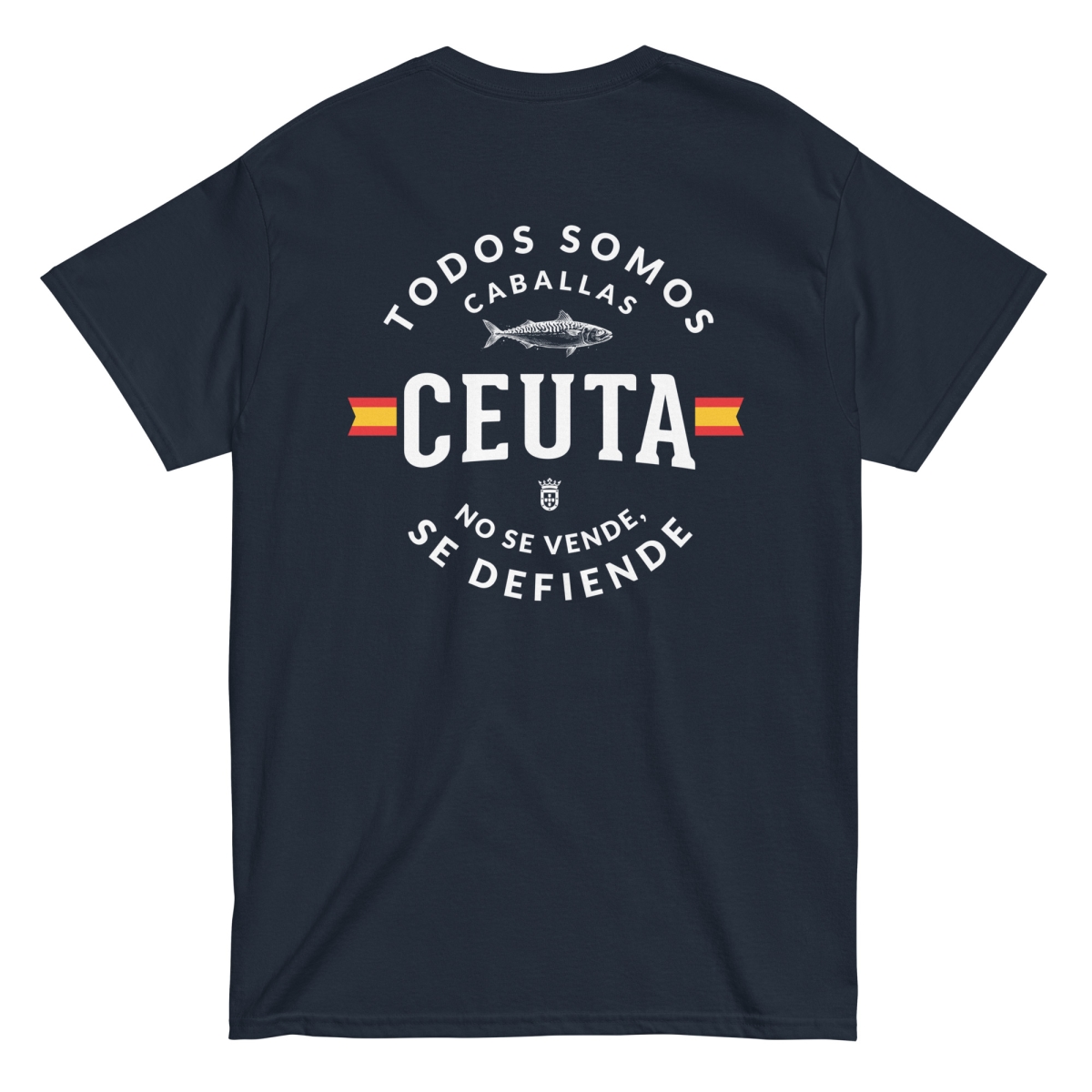 Camiseta Ceuta Todos somos caballas – Unisex – Espalda