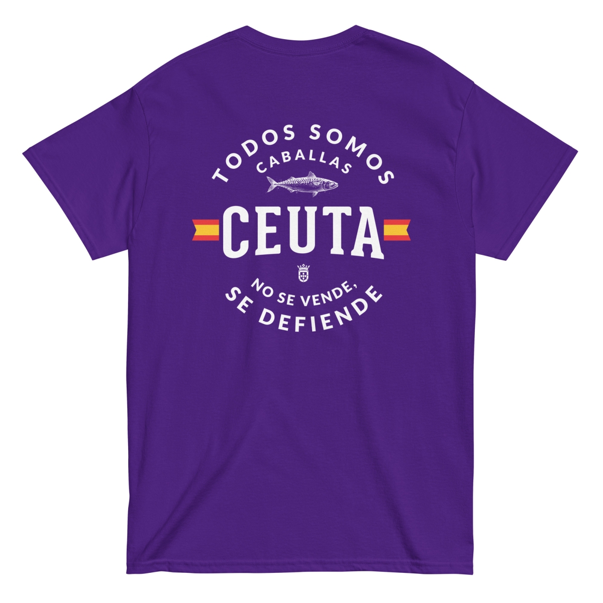 Camiseta Ceuta Todos somos caballas – Unisex – Espalda