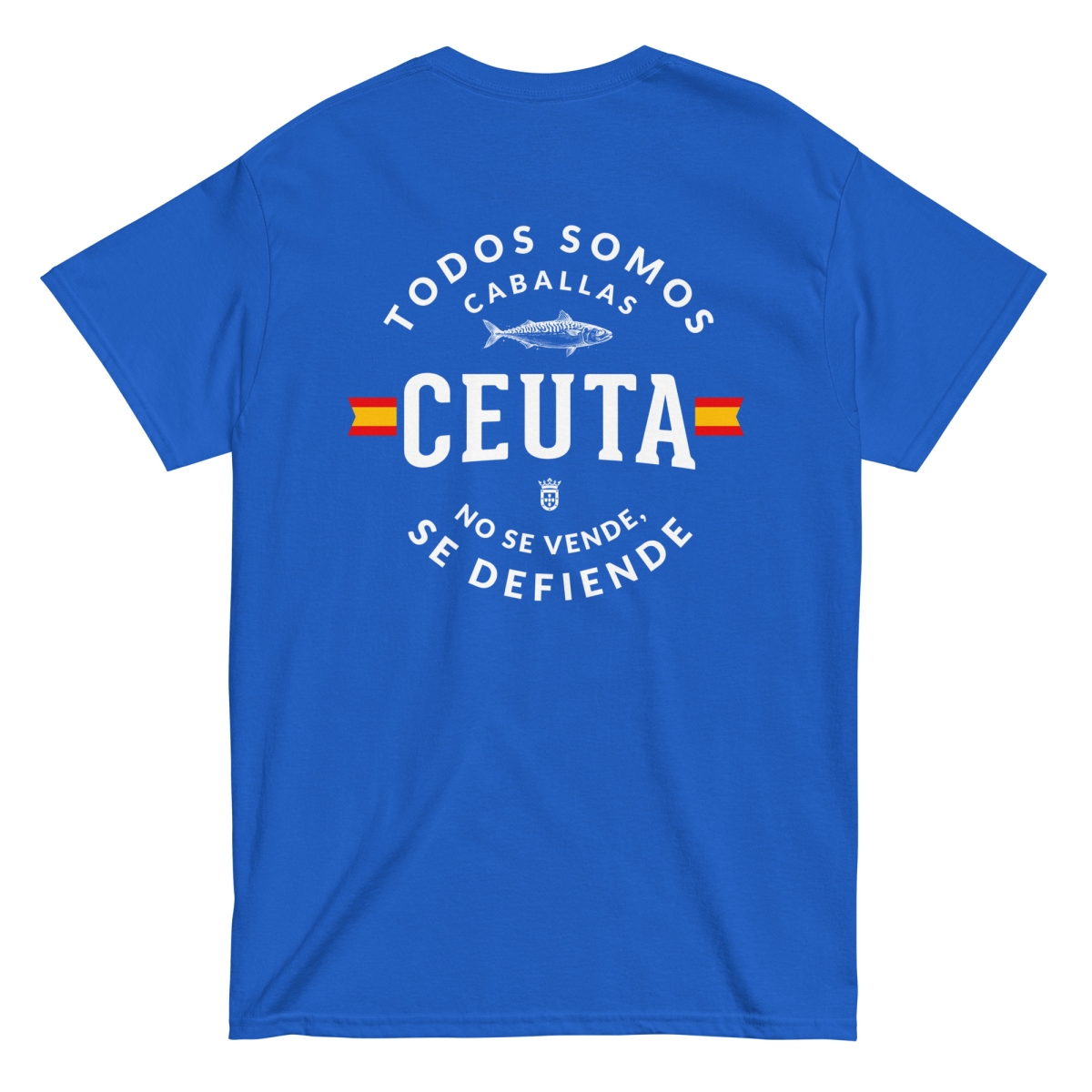 Camiseta Ceuta Todos somos caballas – Unisex – Espalda