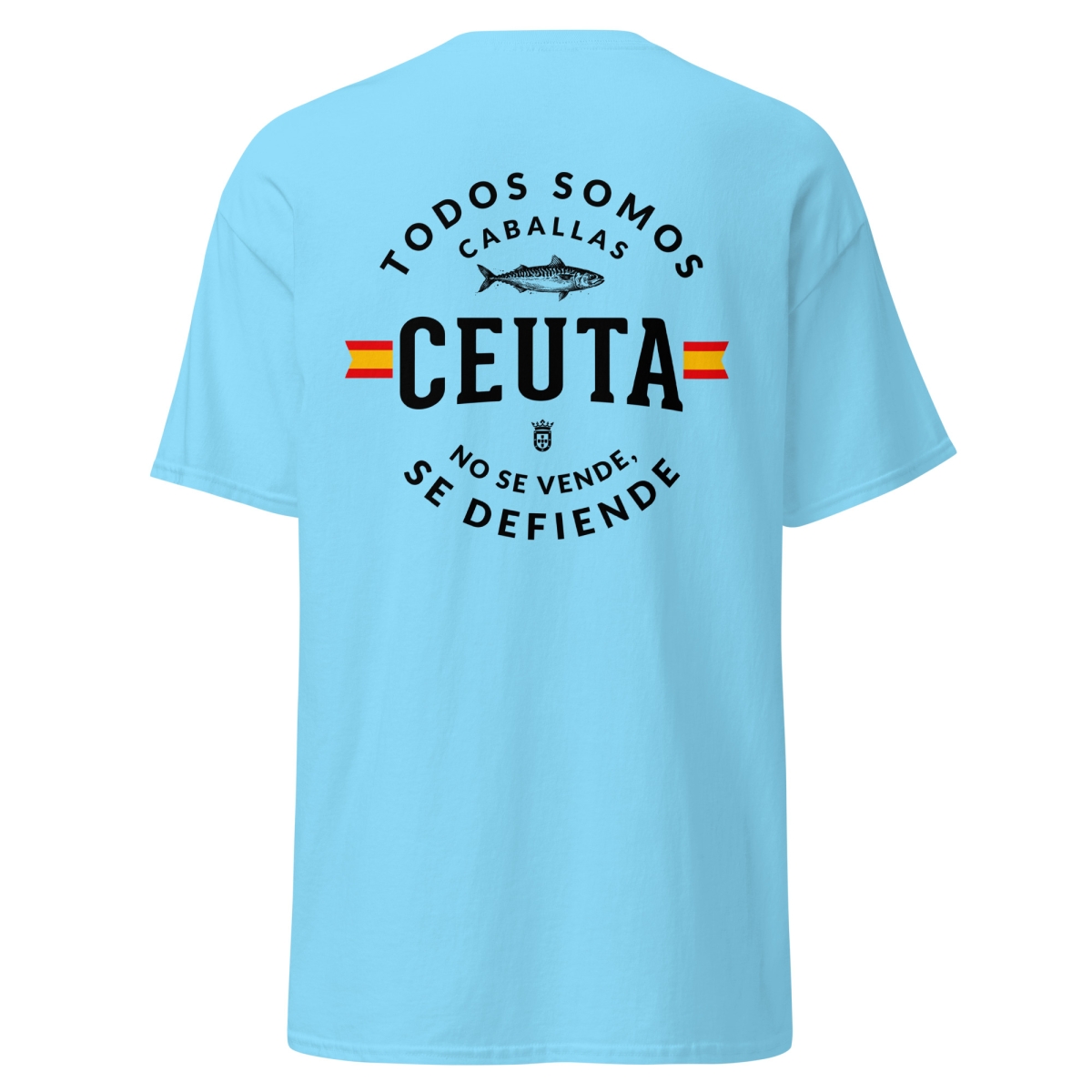 Camiseta Ceuta Todos somos caballas – Unisex – Espalda