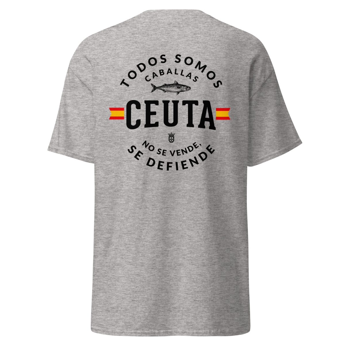 Camiseta Ceuta Todos somos caballas – Unisex – Espalda