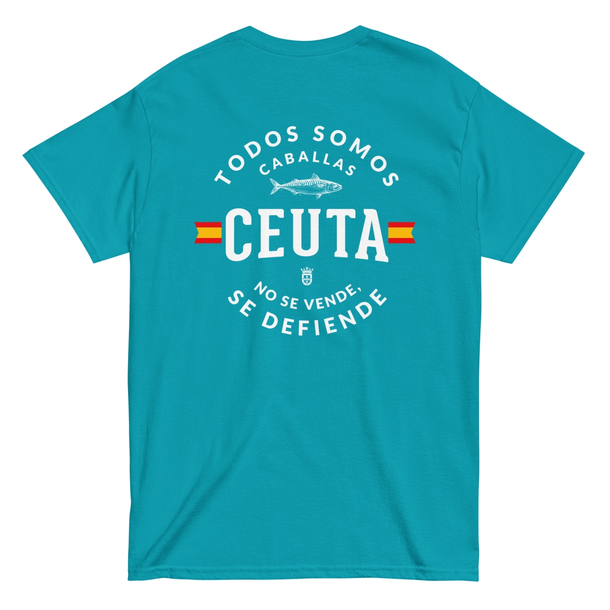 Camiseta Ceuta Todos somos caballas – Unisex – Espalda